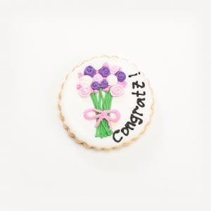 Congrats Rose Bouquet Cookies Icing